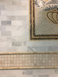 13.97 x 12.2" Carrara White 3.9x1.95 Brick Marble Stone Tiles 15976