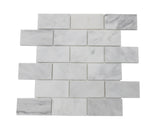 13.97 x 12.2" Carrara White 3.9x1.95 Brick Marble Stone Tiles 15976
