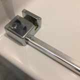 56 to 59" Sliding Tub Door Shower Glass Enclosure, Stainless Steel Finish 15983