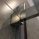 56 to 59" Sliding Tub Door Shower Glass Enclosure, Stainless Steel Finish 15983