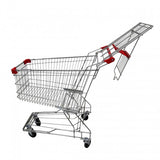 FixtureDisplays 4.4 Cubic Foot 125 L Shopping Cart Grocery Supermarket Store Cart Ships on LTL Truck Service 35" long, 22" wide, 39" tall 16001