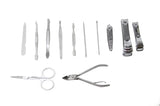 Pedicure Set Manicure Set Nail Clippers Kit Cleaner Cuticle Grooming Kit Case 16027