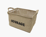 14.5 x 9 x 10.5" Jute Storage Basket for Organizing Toys, Books, Baby Clothing 16040