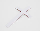 3 x 5" Gold Christian Cross Sticker Church Logo Self Adhesive Label 16054