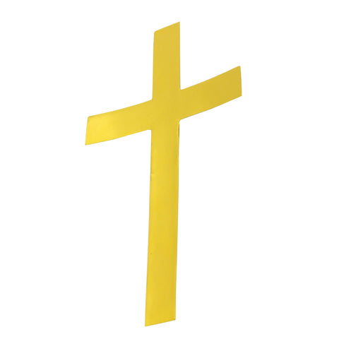 3 x 5" Gold Christian Cross Sticker Church Logo Self Adhesive Label 16054