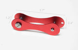 Red Compact Key Holder Keyring Organizer Aluminium Pocket Keychain 16072