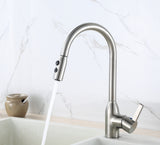 Single Handle/Hole Modern Kitchen Faucet With Pullout Handspray 16083