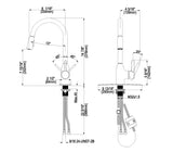 Single Handle/Hole Modern Kitchen Faucet With Pullout Handspray 16083