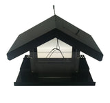 Metal & Acrylic Bird Feeder Bird House Outdoor Seed Feeder Garden - Black 16090