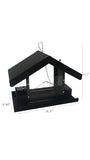 Metal & Acrylic Bird Feeder Bird House Outdoor Seed Feeder Garden - Black 16090