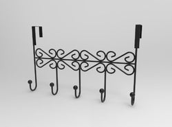 Over the Door Hook Rack Metal Hanger 5 Hook Clothes Hanger Hat Door Hanger