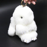 Real Copenhagen Mink Fur Rabbit Pendant Bag Accessories Key Chain Cute Bunny 16115