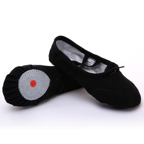 Adult Size 7.5 Black Color Canvas Ballet Dance Shoes Slippers Dance Gymnastics
