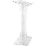 Assembled Clear Acrylic Podium Pulpit Lectern Curved Transparent 18X14X45" OKLAHOMA-471