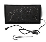 "Bar" Animated LED Sign with Hanging chain, Rectangular - Red, Yellow, Green & Blue 16674