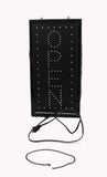 "OPEN" Vertical LED Sign with Hanging Chain - Red & Blue 16675