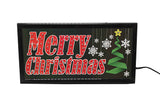 "Merry Christmas" Snowflake LED Animated Sign Home Decor Hanging Color Message Display 16676