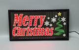 "Merry Christmas" Snowflake LED Animated Sign Home Decor Hanging Color Message Display 16676