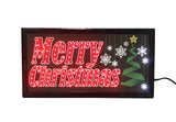 "Merry Christmas" Snowflake LED Animated Sign Home Decor Hanging Color Message Display 16676