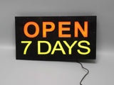 LED Illuminated Sign with "OPEN 7 DAYS" Message, Red & Yellow 16677