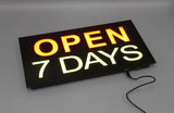 LED Illuminated Sign with "OPEN 7 DAYS" Message, Red & Yellow 16677
