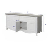 60" Kitchen Island Storage Cabinet Kitchen Dining Room Furniture with Embossment