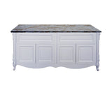 60" Kitchen Island Storage Cabinet Kitchen Dining Room Furniture with Embossment