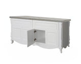60" Kitchen Island Storage Cabinet Kitchen Dining Room Furniture with Embossment