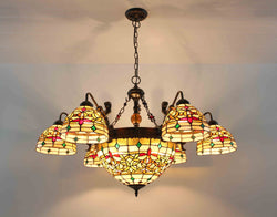 Tiffany Chandelier Stained Glass Lamp Ceiling Pendant Light Fixture Luxury Lamp
