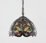 Tiffany Style Glass & Steel Hanging Pendant Ceiling Lamp Fixture 16692