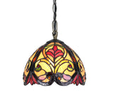 Tiffany Style Glass & Steel Hanging Pendant Ceiling Lamp Fixture 16692