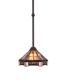 Tiffany Style Elegant Glass & Steel Hanging Pendant Ceiling Lamp Fixture 16693
