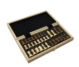 Chess Set 12"x12" Folding Wooden Standard Travel International Chess Game Board Set with Magnetic