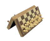 Chess Set 12"x12" Folding Wooden Standard Travel International Chess Game Board Set with Magnetic