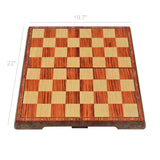 Chess Set 11"x9.4" Folding Standard Travel International Chess Game Board Set with Magnetic 16701