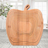 Folding Fruit Basket APPLE Bowl Collapsible Bamboo Basket 16713