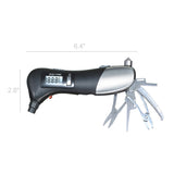 Digital Tire Pressure Gauge Multi-Function Car Escape Safety Tool LED Flashlight Glass Breaker Seat