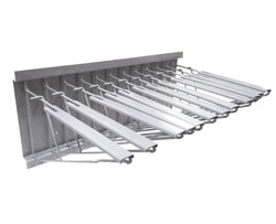 Silver Pivot Wall Rack with Hangers for Blueprints, Plans, Drawing 16743