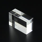 Fixture Displays 2.36x2.36x5" Riser Paper Weight Clear Crystal Cube Riser Solid Block 16765-2.36X2.36X5INCH