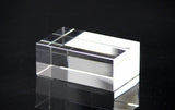 Fixture Displays 2.36x2.36x5" Riser Paper Weight Clear Crystal Cube Riser Solid Block 16765-2.36X2.36X5INCH