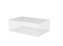 Fixture Displays 2.36x2.36x5" Riser Paper Weight Clear Crystal Cube Riser Solid Block 16765-2.36X2.36X5INCH