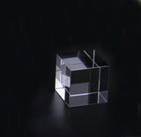 2x2x2" Riser Paper Weight Clear Crystal Cube Riser Solid Block