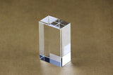 Fixture Displays 2x2x3" Riser Paper Weight Clear Crystal Cube Riser Solid Block