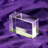 Fixture Displays 2x2x3" Riser Paper Weight Clear Crystal Cube Riser Solid Block