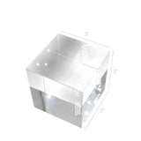 Fixture Displays 3x3x3" Riser Paper Weight Clear Crystal Cube Riser Solid Block