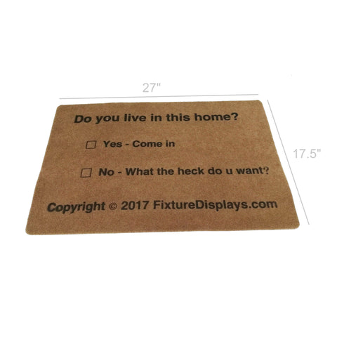 27.5x17.7" Do you live in this home Doormat Non Slip Doormat Fashion Polypropylene Fiber Entrance Do