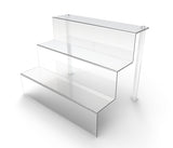 Acrylic Risers 11.8"W x 8.5"D Three-Tier Acrylic Step Display Jewelery Display Decoration and Organi 16799