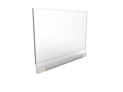 13 x 8" Clear Acrylic Frame, Lucite Sign Holder Ghost Plaxiglass Detachable Header 16800