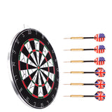 18 inches Dart Board, Double-sided Flocking Dartboard with 6 Brass Darts 16851