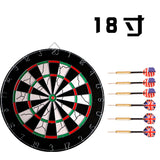 18 inches Dart Board, Double-sided Flocking Dartboard with 6 Brass Darts 16851